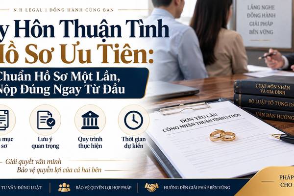 Ly Hôn Thuận Tình Hồ Sơ Ưu Tiên: Chuẩn Hồ Sơ Một Lần, Nộp Đúng Ngay Từ Đầu