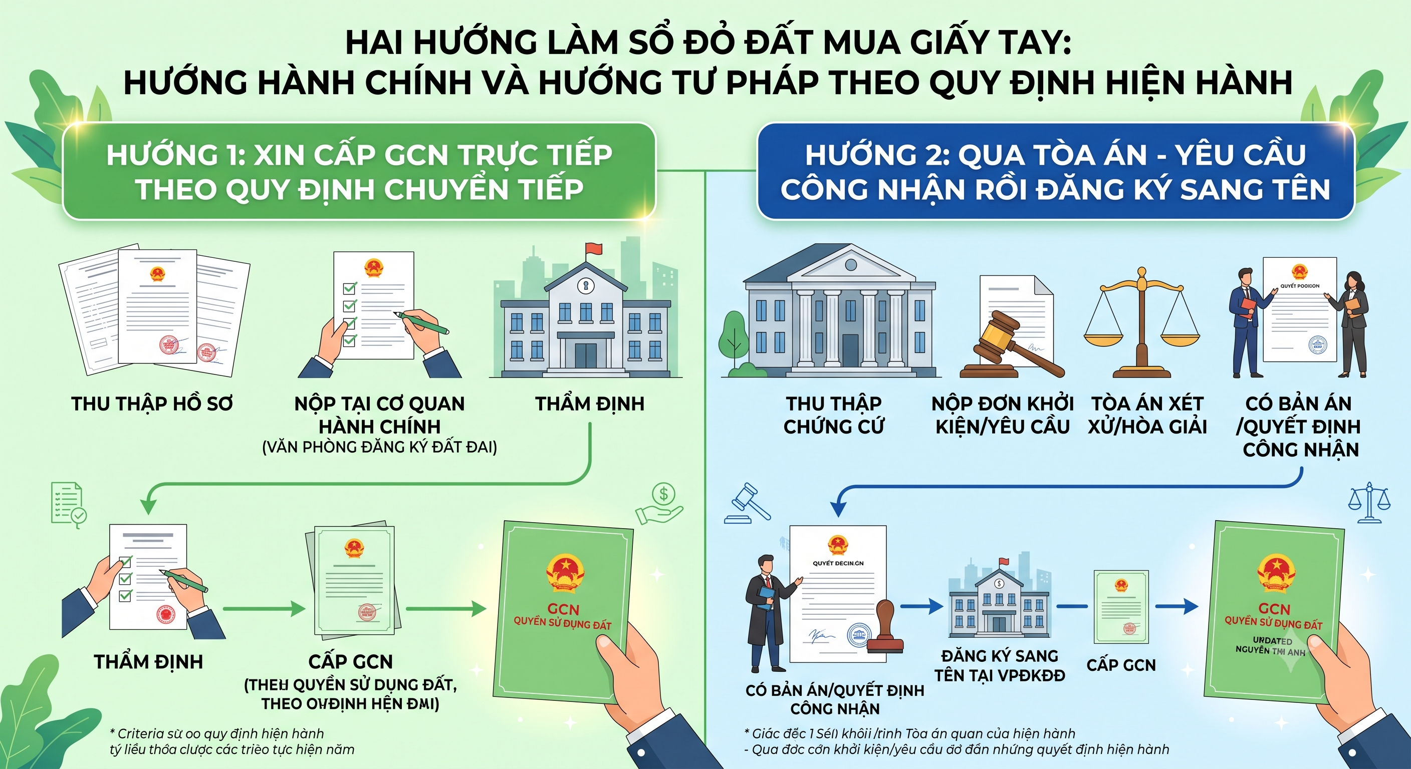 Điều kiện làm sổ đỏ đất mua bằng giấy tay theo Luật Đất đai 2024