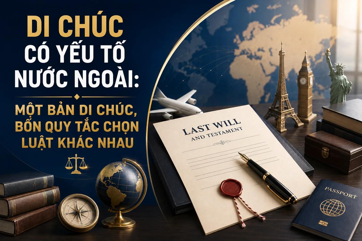 Di Chúc Có Yếu Tố Nước Ngoài: Một Bản Di Chúc, Bốn Quy Tắc Chọn Luật Khác Nhau