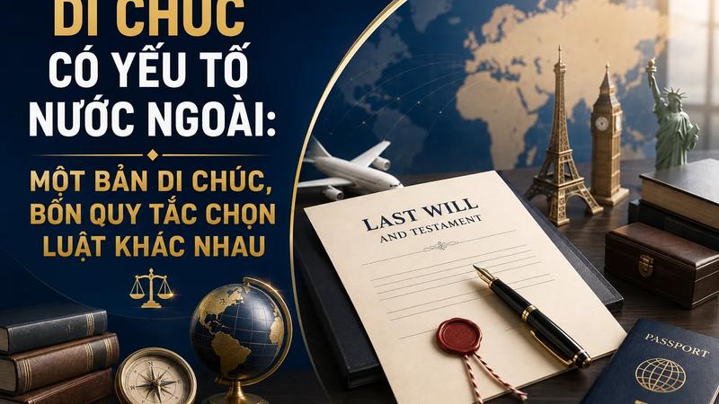 Di Chúc Có Yếu Tố Nước Ngoài: Một Bản Di Chúc, Bốn Quy Tắc Chọn Luật Khác Nhau