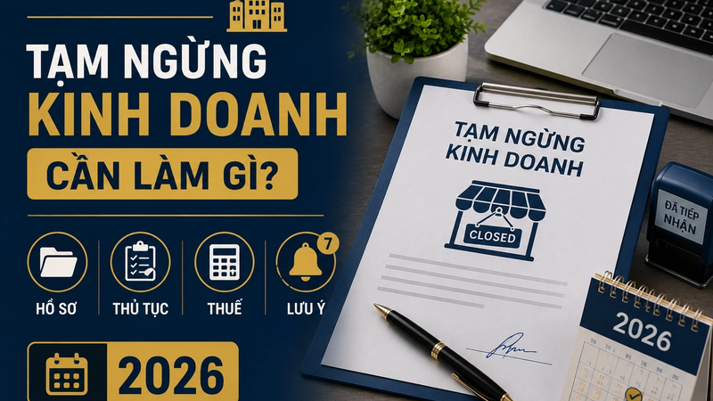 Tạm Ngừng Kinh Doanh Cần Làm Gì? Hồ Sơ, Thủ Tục, Thuế Và 7 Lưu Ý Quan Trọng 2026