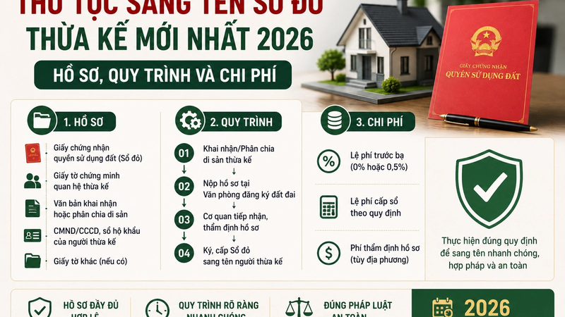 Thủ Tục Sang Tên Sổ Đỏ Thừa Kế Mới Nhất 2026: Hồ Sơ, Quy Trình Và Chi Phí