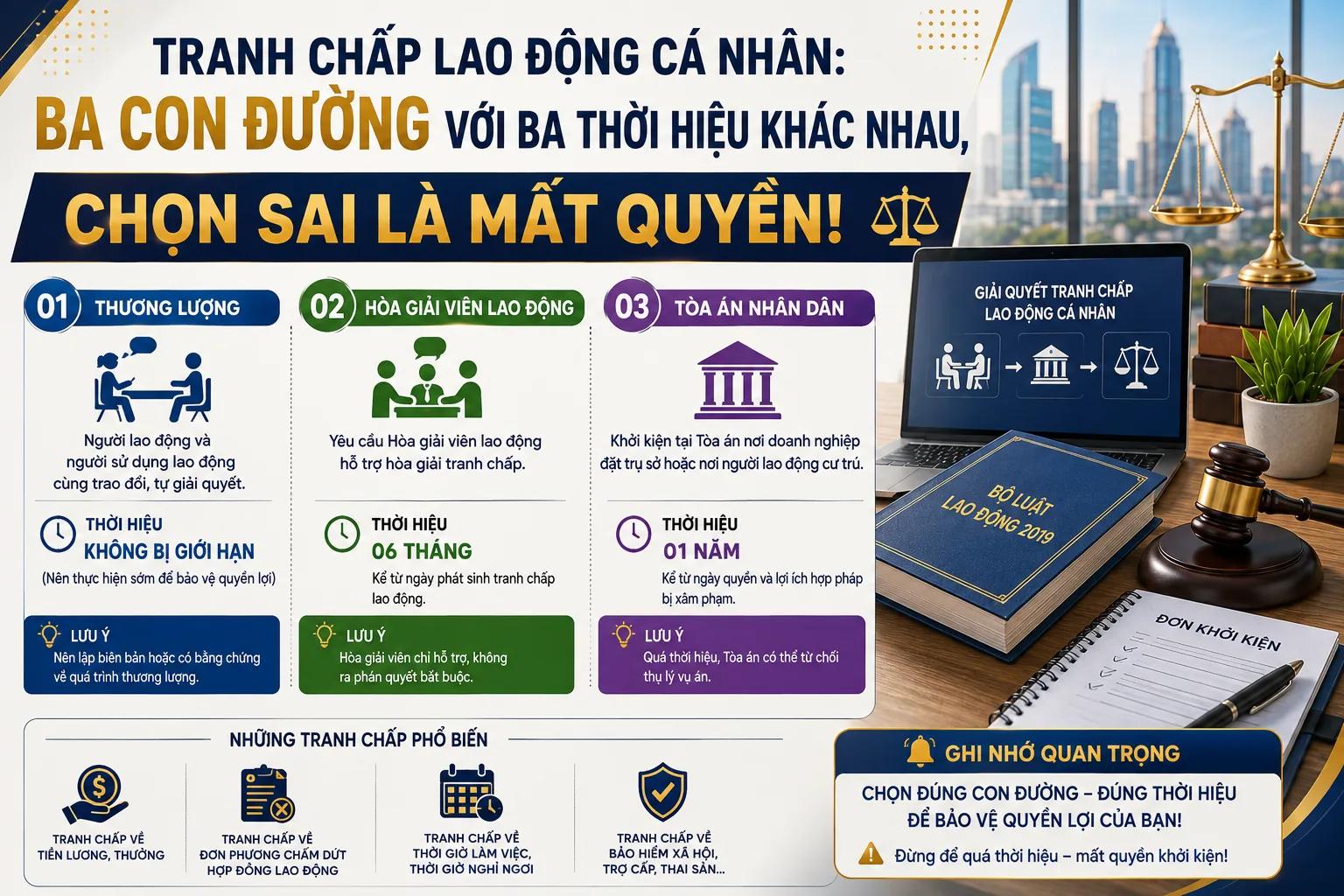 Tranh Chấp Lao Động Cá Nhân: Ba Con Đường Với Ba Thời Hiệu Khác Nhau, Chọn Sai Là Mất Quyền