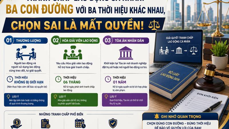 Tranh Chấp Lao Động Cá Nhân: Ba Con Đường Với Ba Thời Hiệu Khác Nhau, Chọn Sai Là Mất Quyền