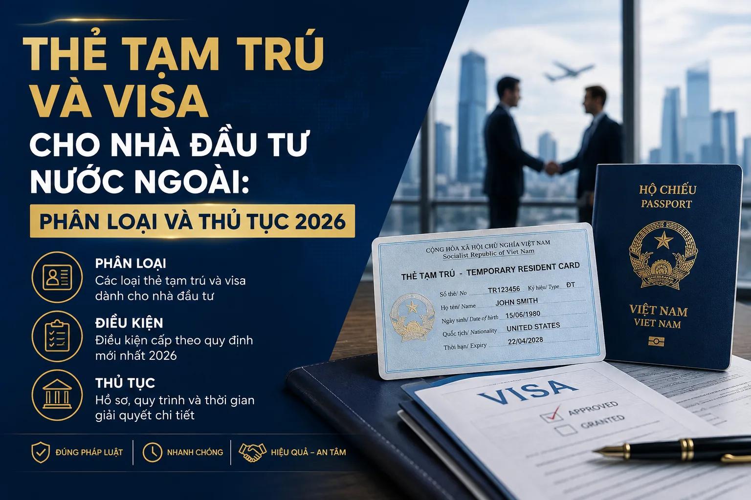 Thẻ Tạm Trú Và Visa Cho Nhà Đầu Tư Nước Ngoài: Phân Loại Và Thủ Tục 2026