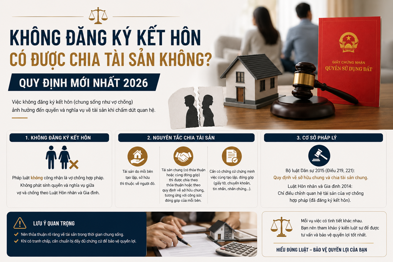 Không Đăng Ký Kết Hôn Có Được Chia Tài Sản Không? Quy Định Mới Nhất 2026
