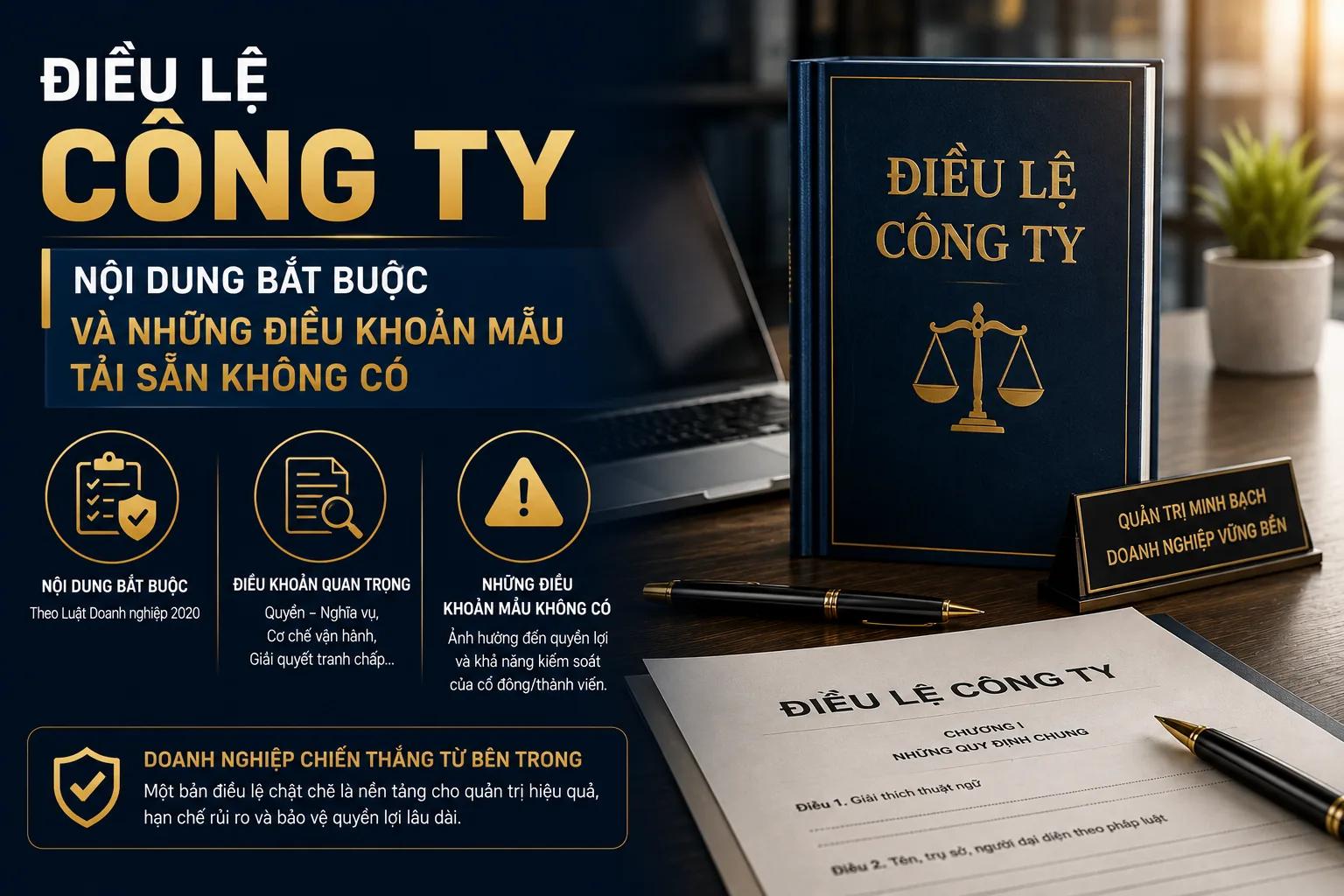 Điều Lệ Công Ty: Nội Dung Bắt Buộc Và Những Điều Khoản Mẫu Tải Sẵn Không Có