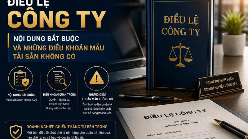 Điều Lệ Công Ty: Nội Dung Bắt Buộc Và Những Điều Khoản Mẫu Tải Sẵn Không Có