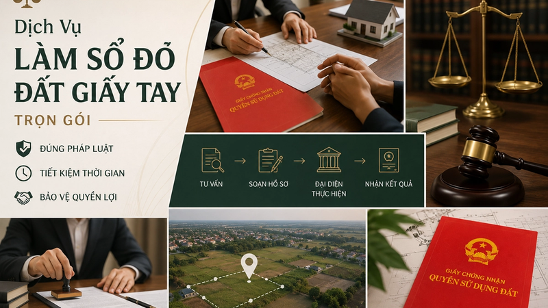 Dịch Vụ Làm Sổ Đỏ Đất Giấy Tay Trọn Gói: Điều Kiện, Hồ Sơ Và Chi Phí 2026