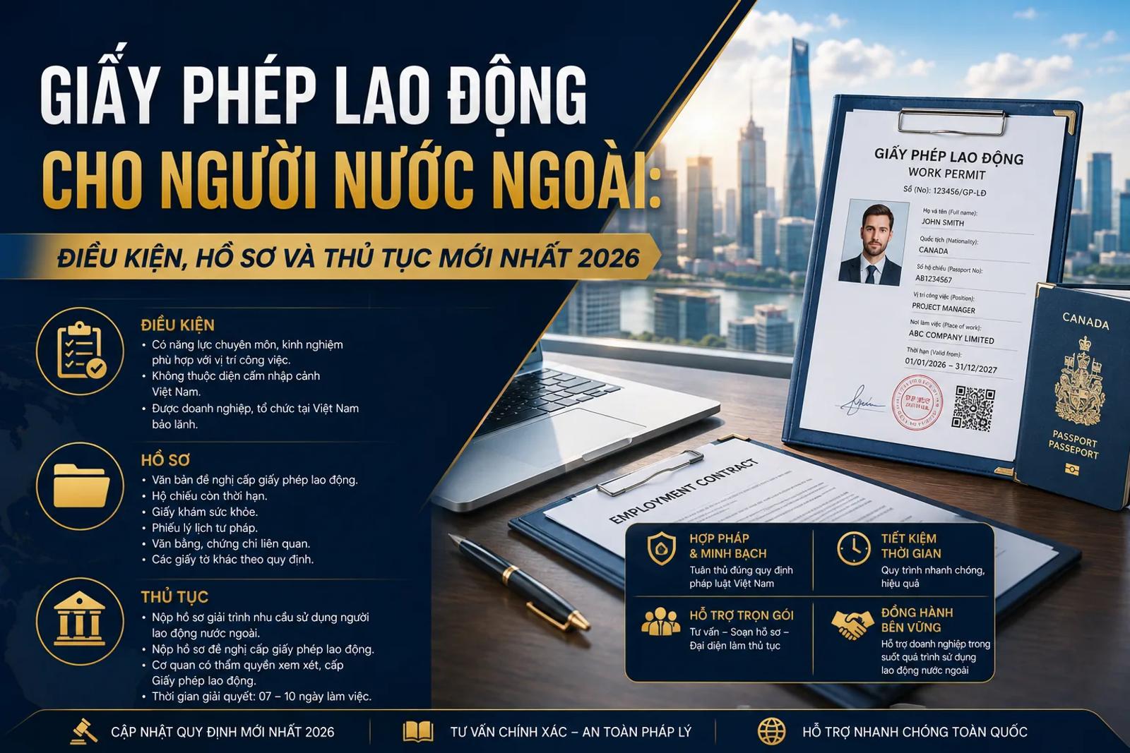 Giấy Phép Lao Động Cho Người Nước Ngoài: Điều Kiện, Hồ Sơ Và Thủ Tục Mới Nhất 2026