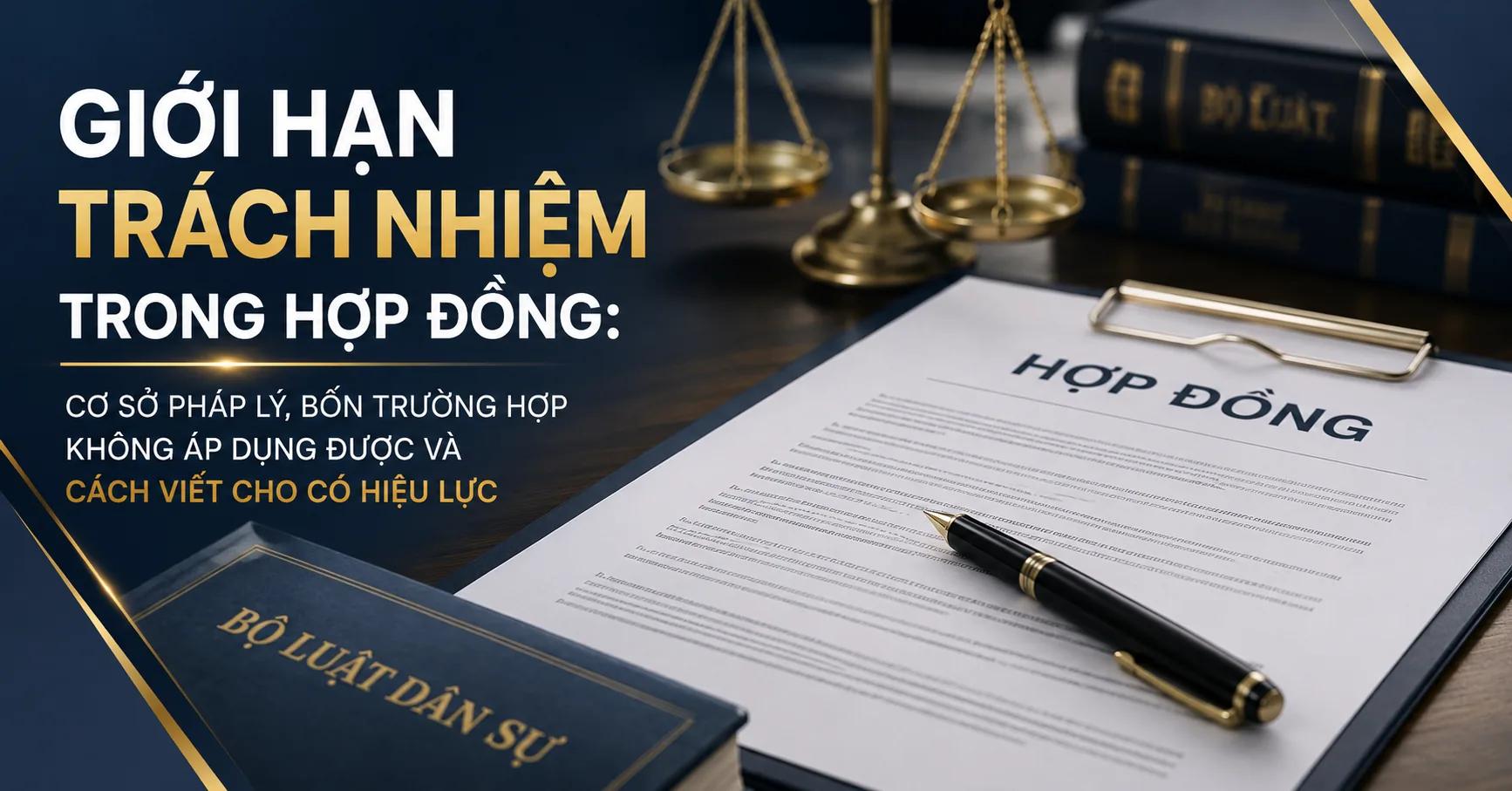 Giới Hạn Trách Nhiệm Trong Hợp Đồng: Cơ Sở Pháp Lý, Bốn Trường Hợp Không Áp Dụng Được Và Cách Viết Cho Có Hiệu Lực