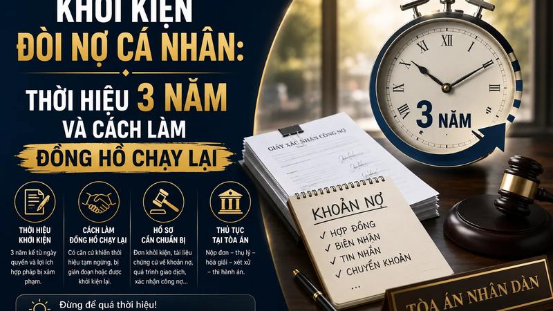 Khởi Kiện Đòi Nợ Cá Nhân: Thời Hiệu 3 Năm Và Cách Làm Đồng Hồ Chạy Lại