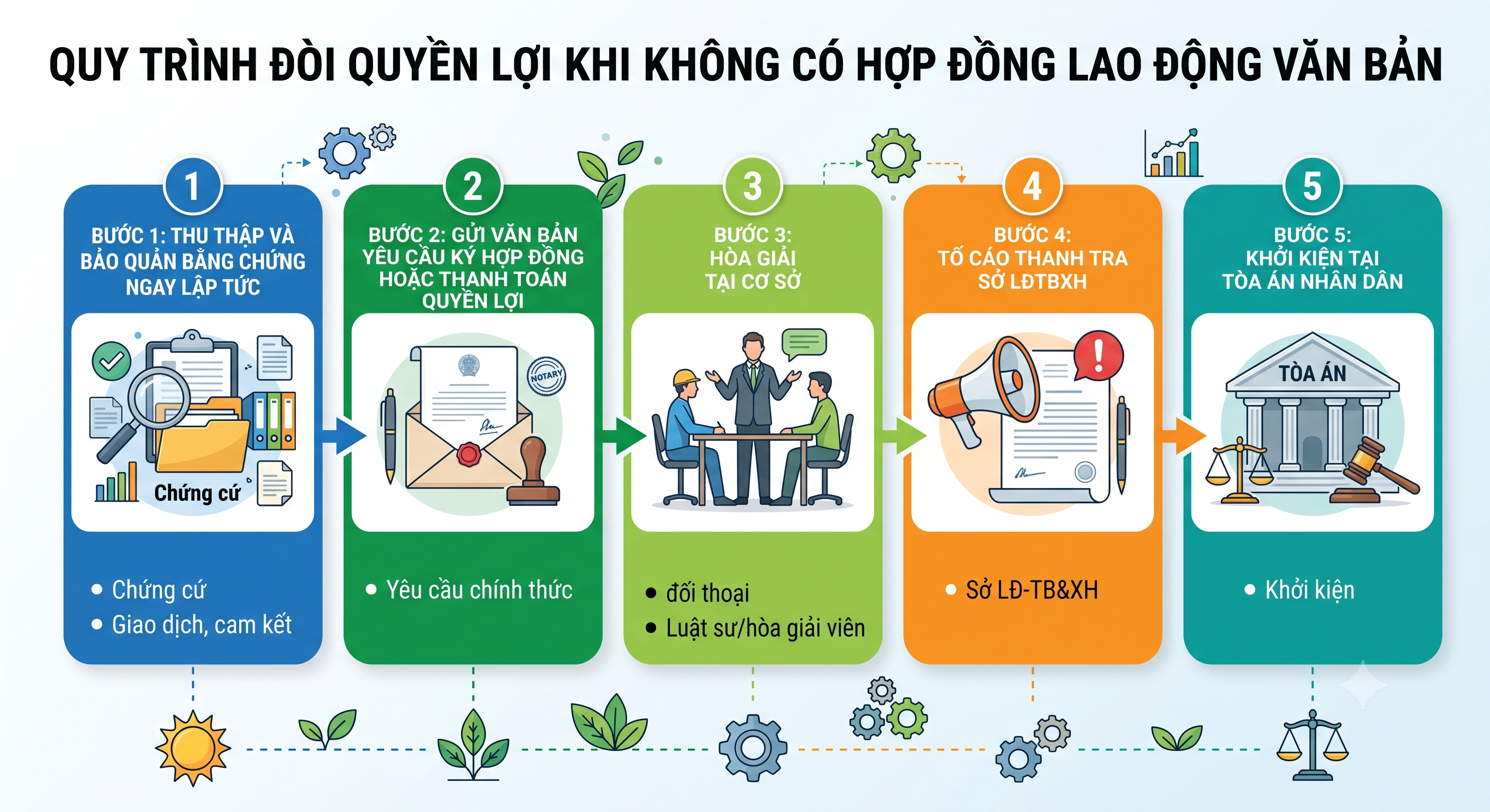 Quyền lợi người lao động khi không có hợp đồng và quy trình đòi quyền lợi theo BLLĐ 2019