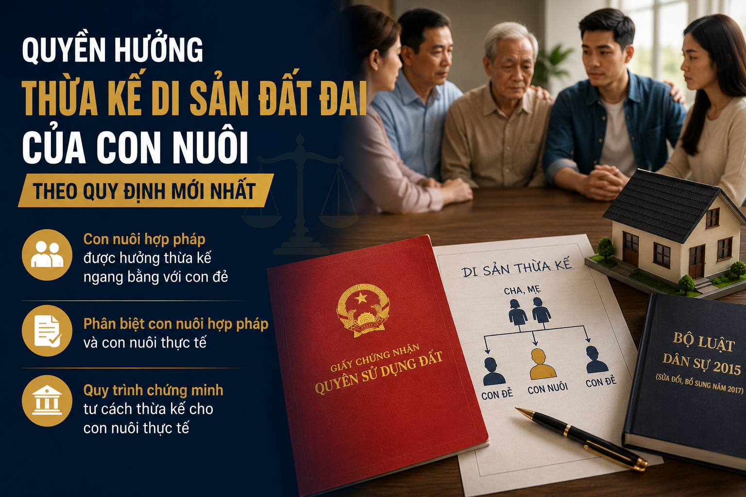 Quyền Hưởng Thừa Kế Di Sản Đất Đai Của Con Nuôi Theo Quy Định Mới Nhất