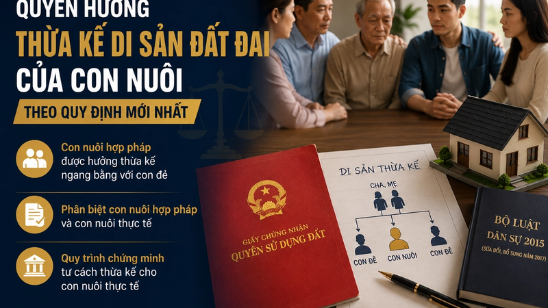 Quyền Hưởng Thừa Kế Di Sản Đất Đai Của Con Nuôi Theo Quy Định Mới Nhất