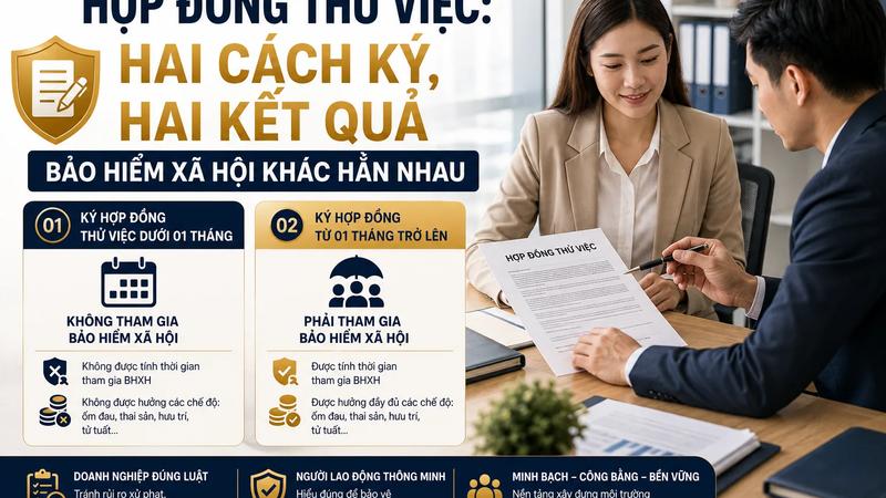 Hợp Đồng Thử Việc: Hai Cách Ký, Hai Kết Quả Bảo Hiểm Xã Hội Khác Hẳn Nhau