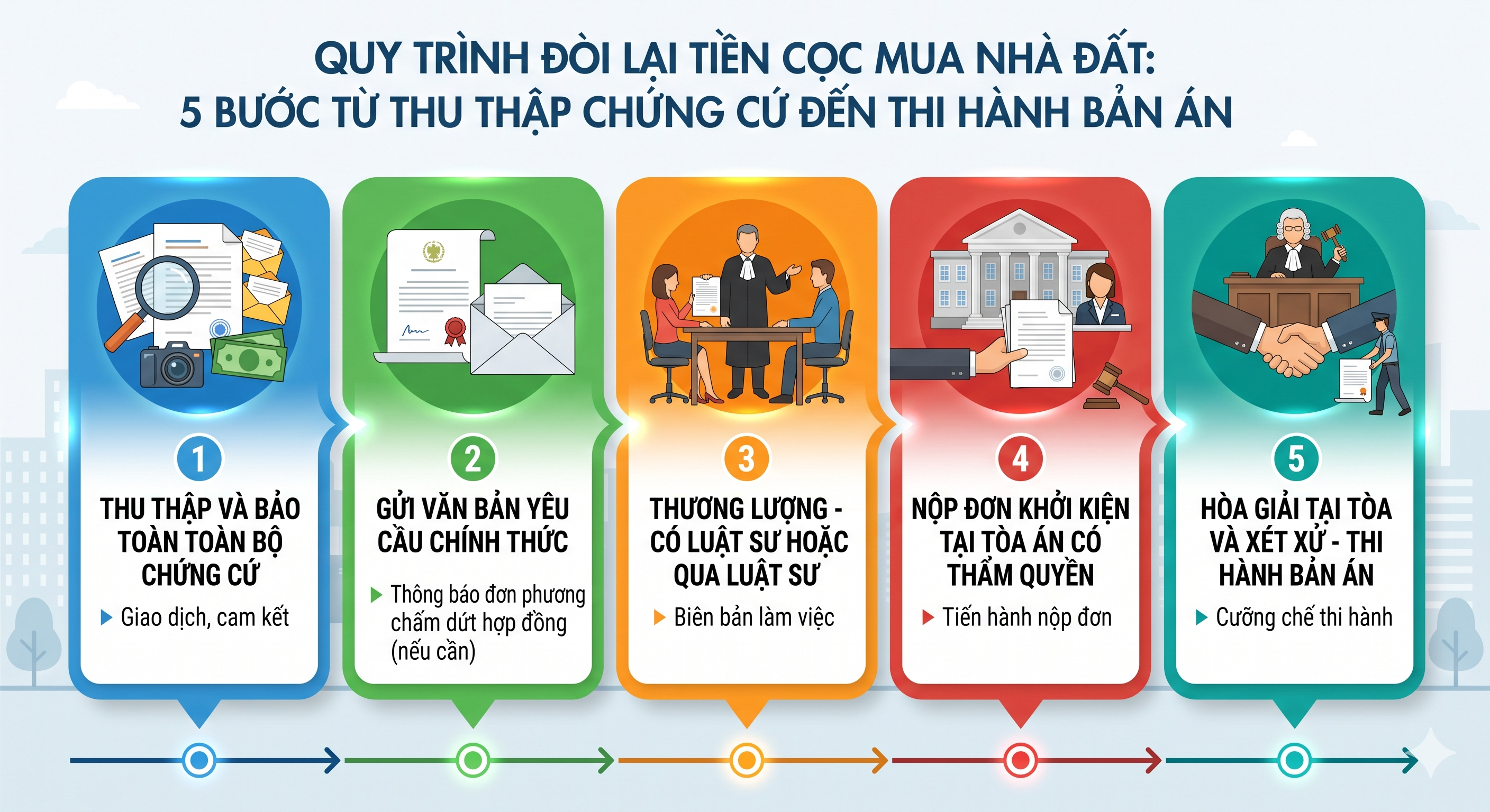 Cách đòi lại tiền đặt cọc mua nhà đất - quy trình từ thu thập chứng cứ đến khởi kiện