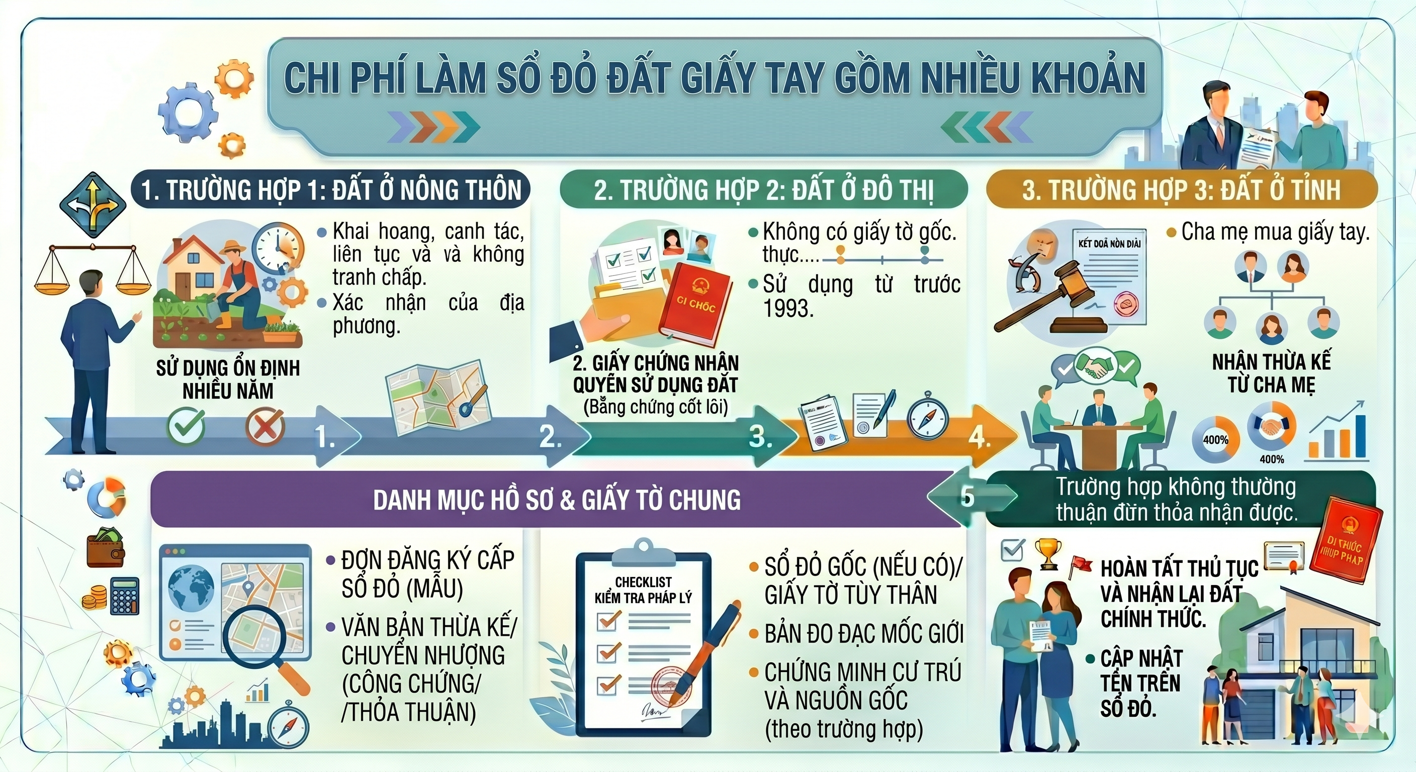 Tổng hợp chi phí làm sổ đỏ đất giấy tay - các khoản phải nộp và cách tính