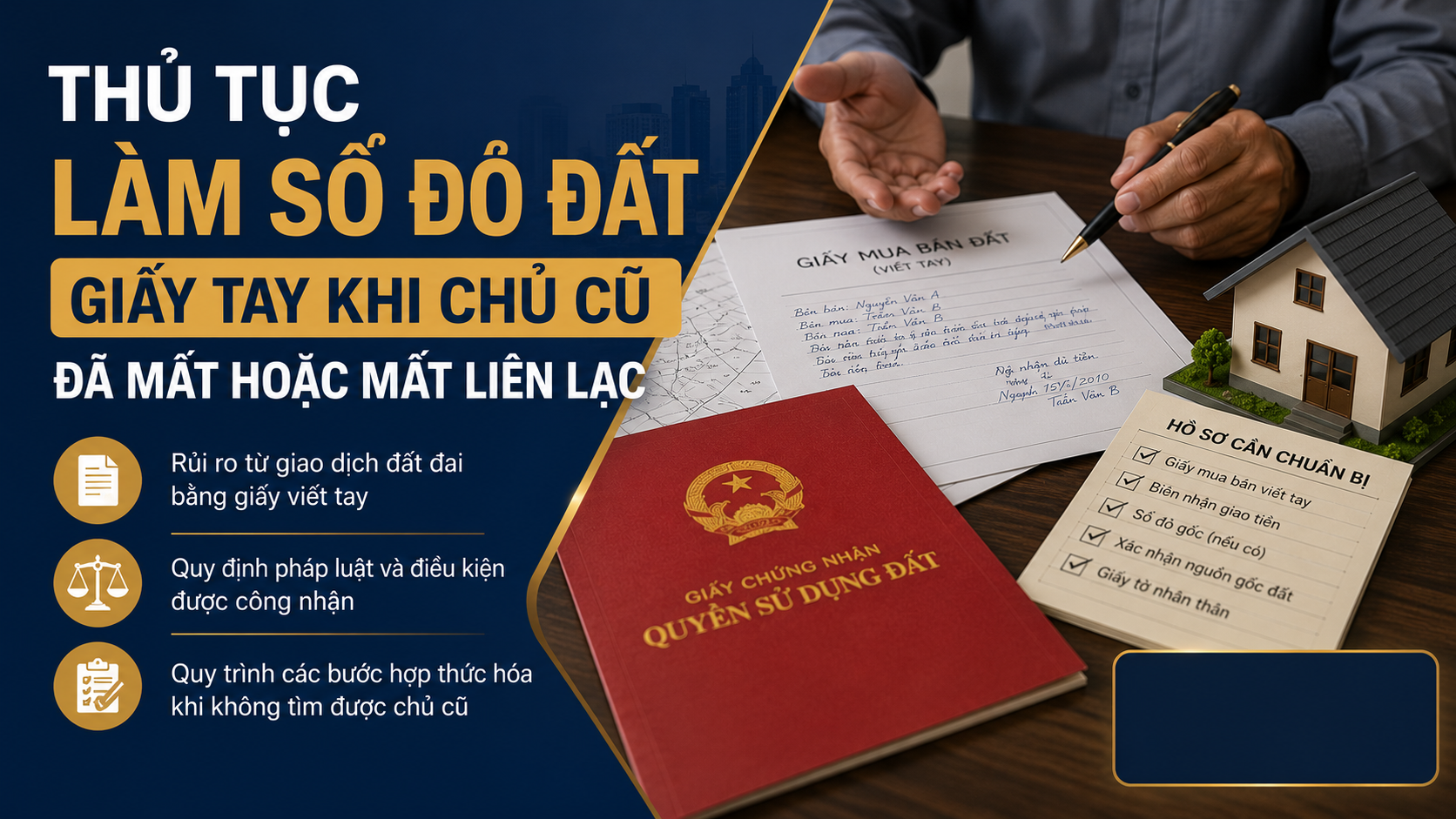 Thủ Tục Làm Sổ Đỏ Đất Giấy Tay Khi Chủ Cũ Đã Mất Hoặc Mất Liên Lạc