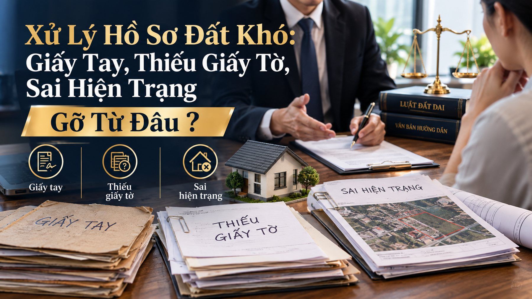 Xử Lý Hồ Sơ Đất Khó: Giấy Tay, Thiếu Giấy Tờ, Sai Hiện Trạng - Gỡ Từ Đâu