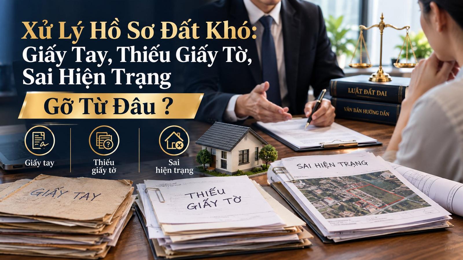 Xử Lý Hồ Sơ Đất Khó: Giấy Tay, Thiếu Giấy Tờ, Sai Hiện Trạng - Gỡ Từ Đâu
