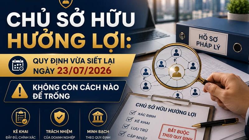 Chủ Sở Hữu Hưởng Lợi: Quy Định Vừa Siết Lại Ngày 23/07/2026, Không Còn Cách Nào Để Trống