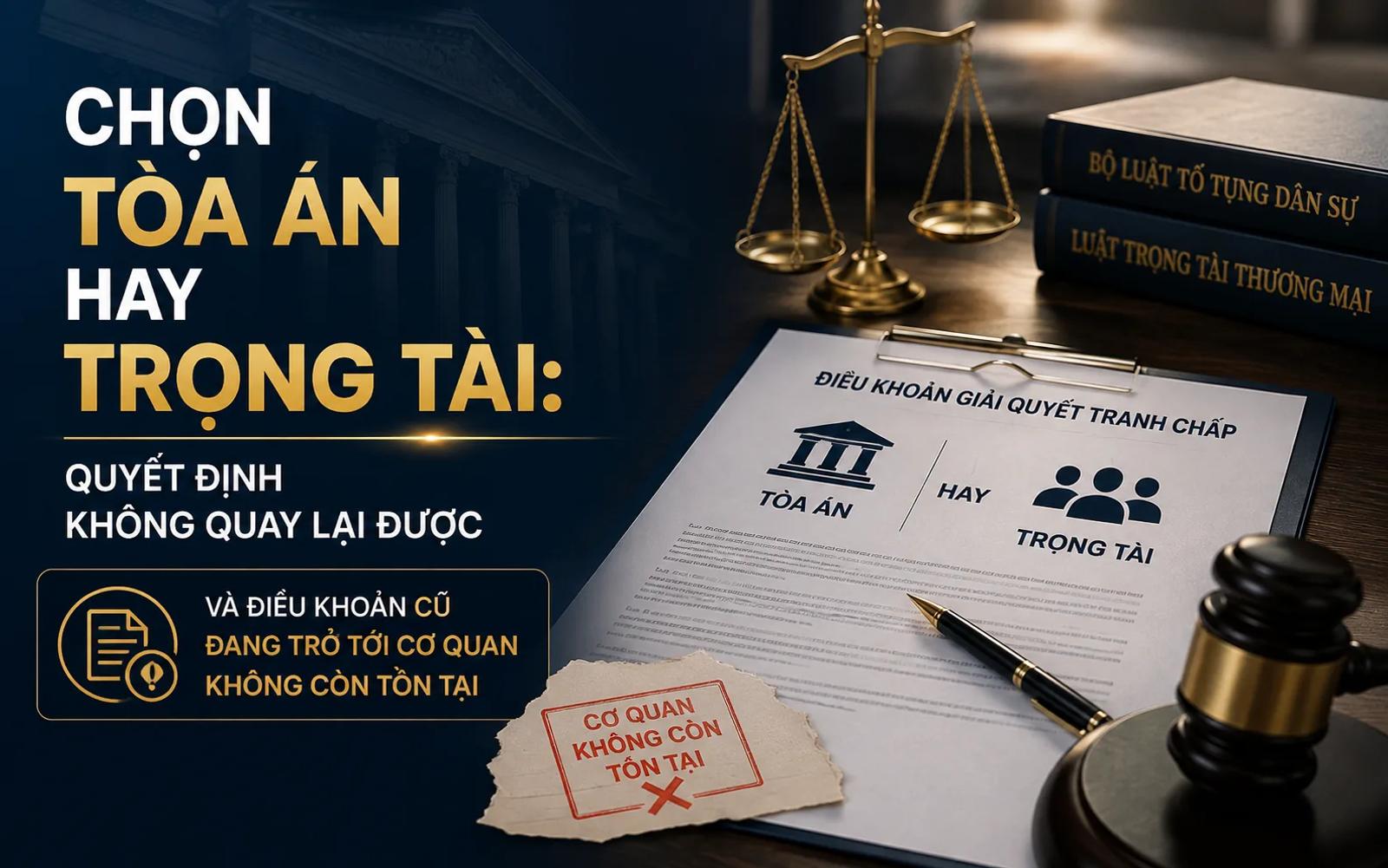 Chọn Tòa Án Hay Trọng Tài: Quyết Định Không Quay Lại Được Và Điều Khoản Cũ Đang Trỏ Tới Cơ Quan Không Còn Tồn Tại