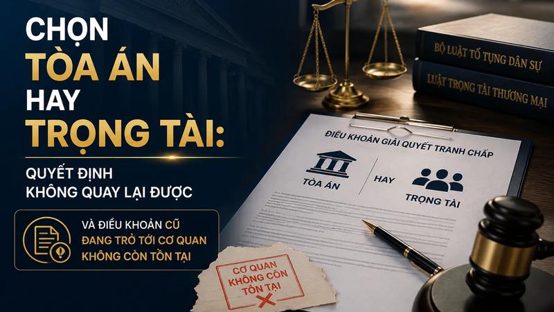 Chọn Tòa Án Hay Trọng Tài: Quyết Định Không Quay Lại Được Và Điều Khoản Cũ Đang Trỏ Tới Cơ Quan Không Còn Tồn Tại