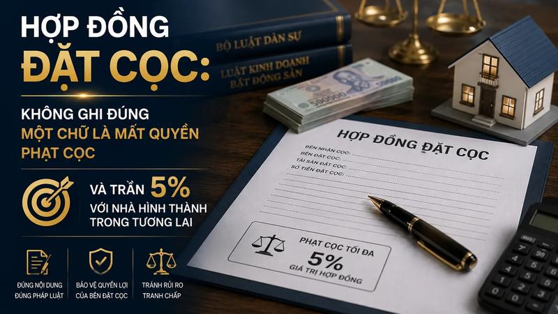 Hợp Đồng Đặt Cọc: Không Ghi Đúng Một Chữ Là Mất Quyền Phạt Cọc, Và Trần 5% Với Nhà Hình Thành Trong Tương Lai