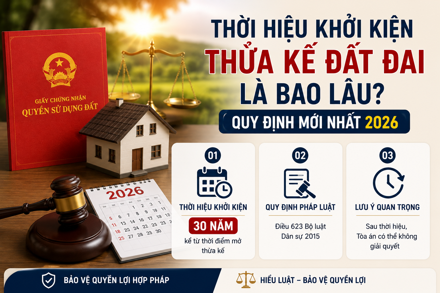 Thời Hiệu Khởi Kiện Thừa Kế Đất Đai Là Bao Lâu? Quy Định Mới Nhất 2026