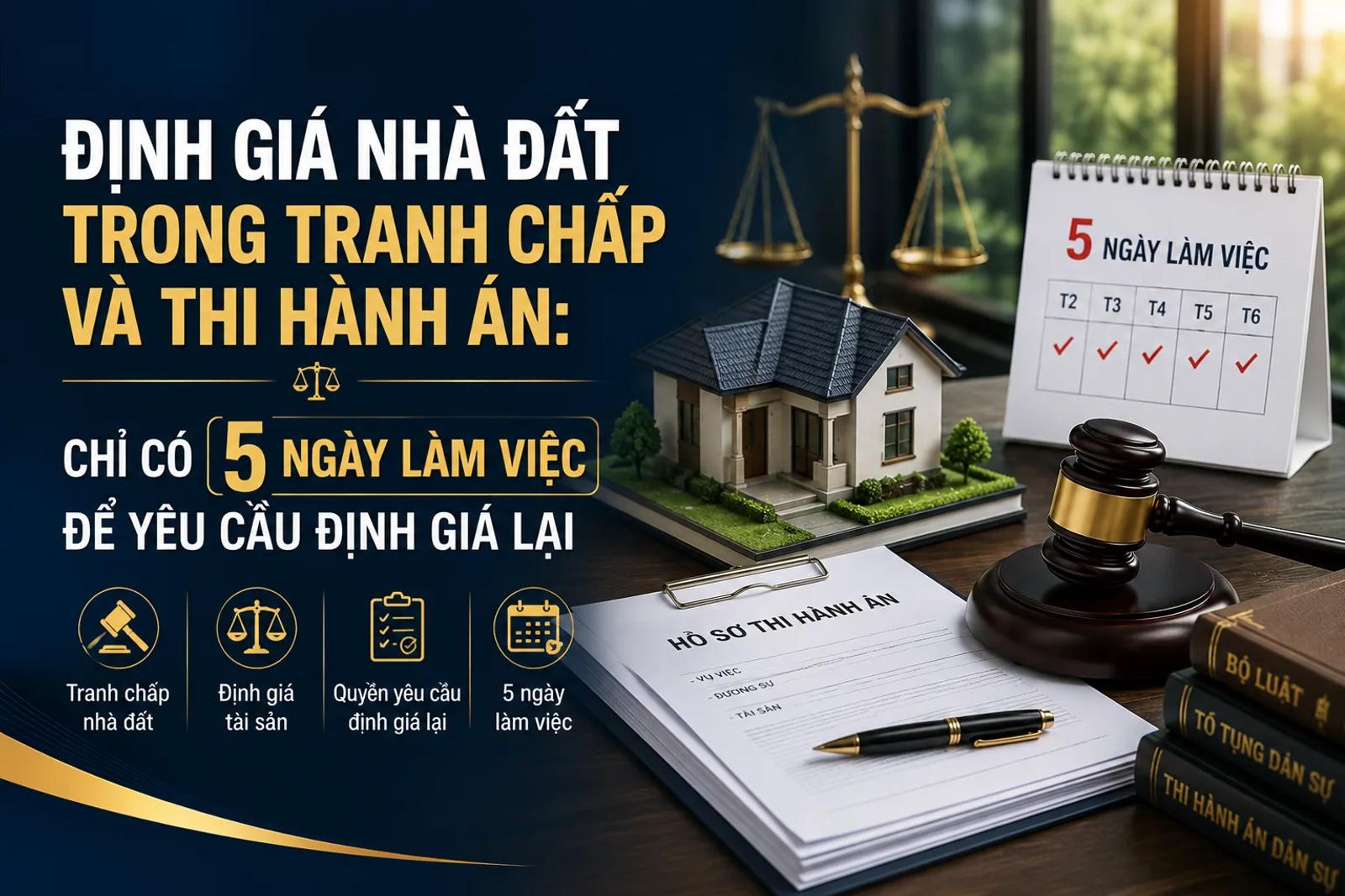 Định Giá Nhà Đất Trong Tranh Chấp Và Thi Hành Án: Chỉ Có 5 Ngày Làm Việc Để Yêu Cầu Định Giá Lại