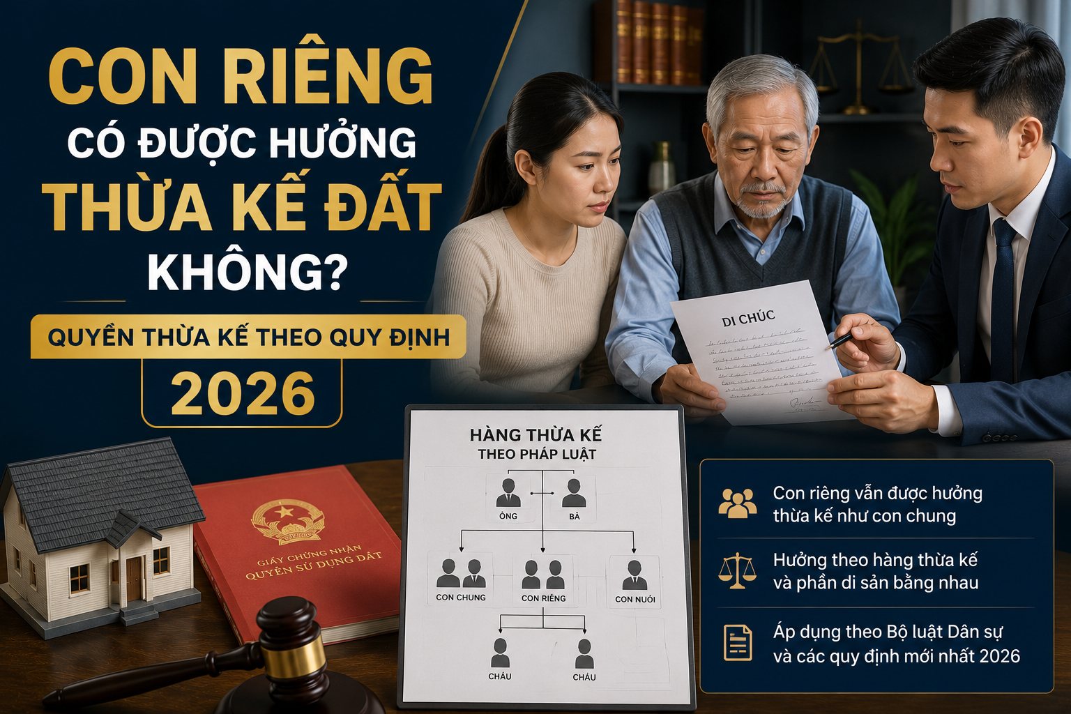 Con Riêng Có Được Hưởng Thừa Kế Đất Không? Quyền Thừa Kế Theo Quy Định 2026