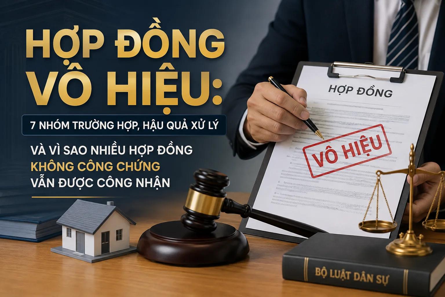 Hợp Đồng Vô Hiệu: 7 Nhóm Trường Hợp, Hậu Quả Xử Lý Và Vì Sao Nhiều Hợp Đồng Không Công Chứng Vẫn Được Công Nhận