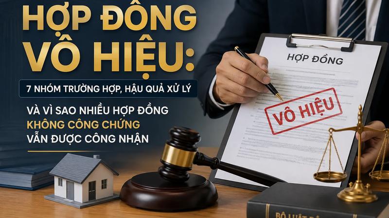 Hợp Đồng Vô Hiệu: 7 Nhóm Trường Hợp, Hậu Quả Xử Lý Và Vì Sao Nhiều Hợp Đồng Không Công Chứng Vẫn Được Công Nhận