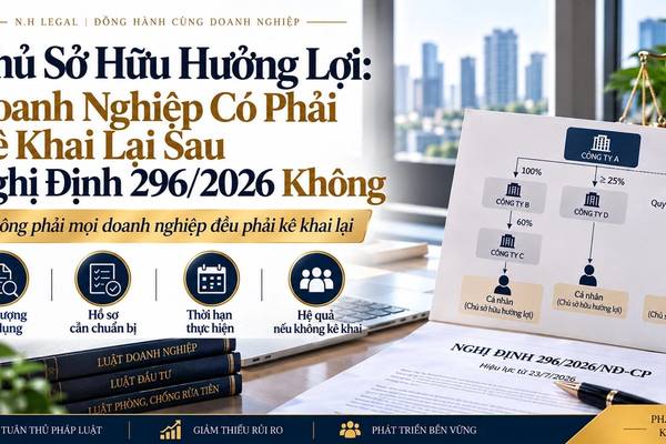 Chủ Sở Hữu Hưởng Lợi: Doanh Nghiệp Có Phải Kê Khai Lại Sau Nghị Định 296/2026 Không