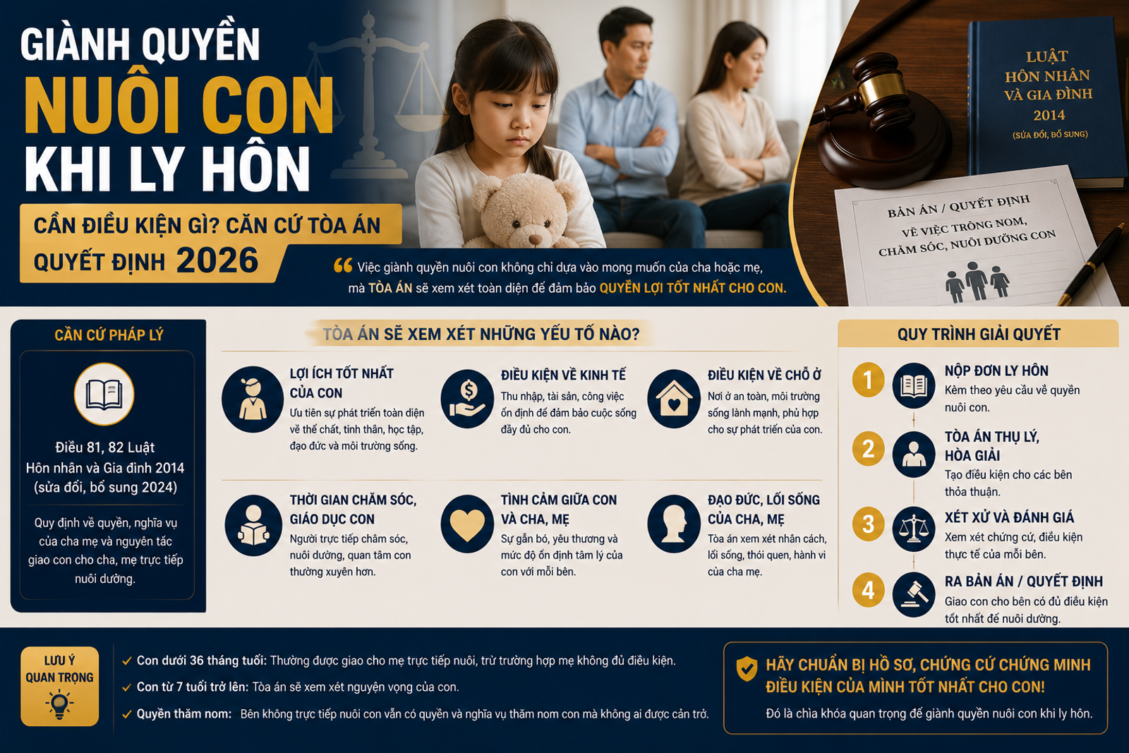 Giành Quyền Nuôi Con Khi Ly Hôn Cần Điều Kiện Gì? Căn Cứ Tòa Án Quyết Định 2026