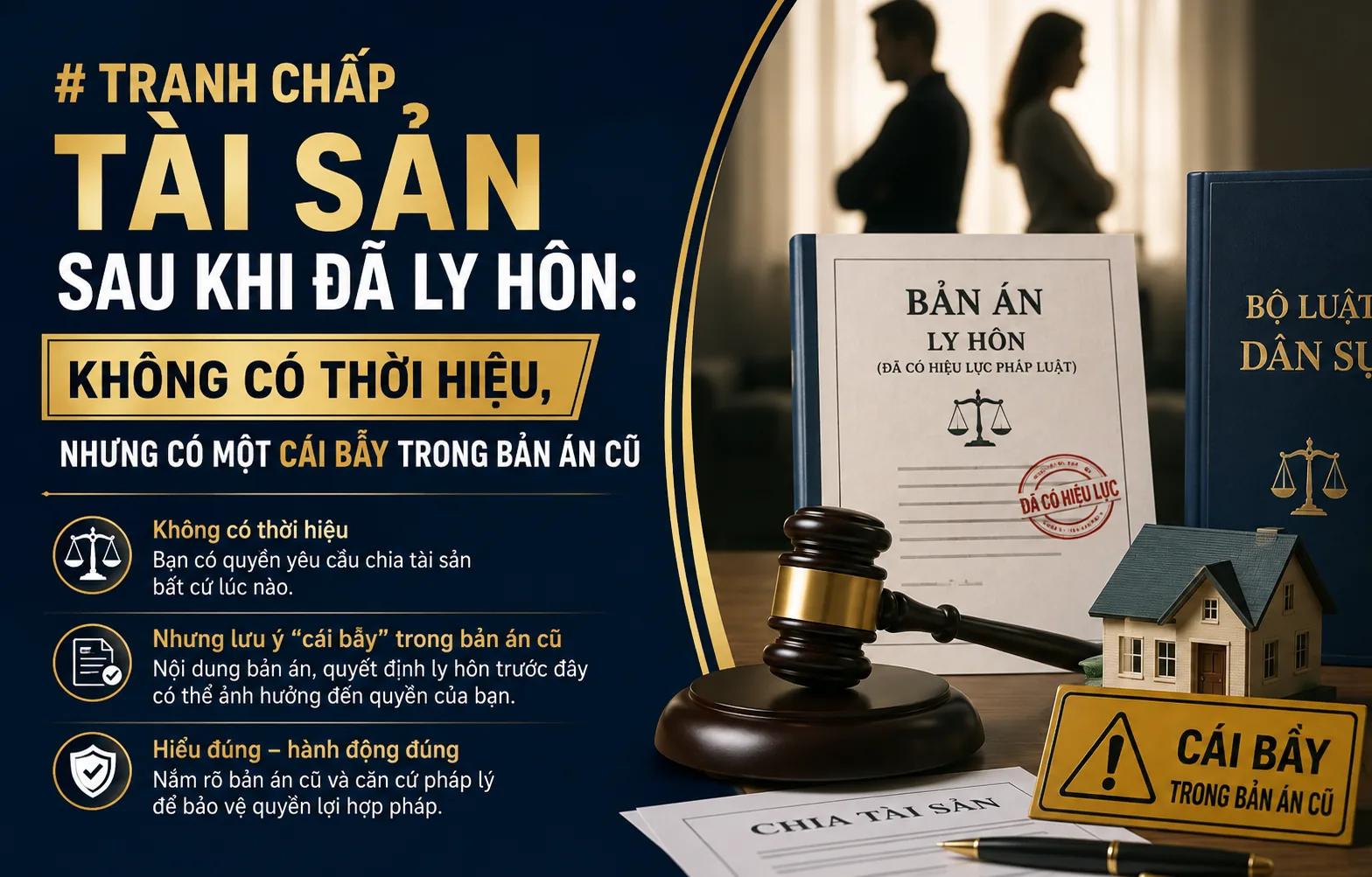 Tranh Chấp Tài Sản Sau Khi Đã Ly Hôn: Không Có Thời Hiệu, Nhưng Có Một Cái Bẫy Trong Bản Án Cũ