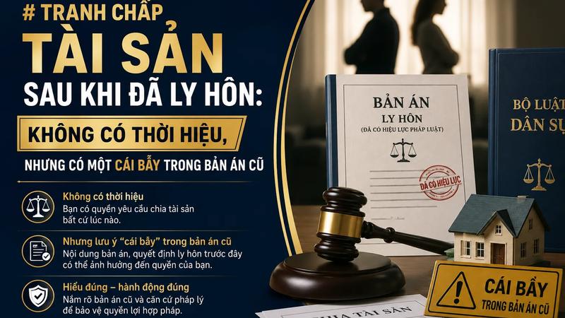 Tranh Chấp Tài Sản Sau Khi Đã Ly Hôn: Không Có Thời Hiệu, Nhưng Có Một Cái Bẫy Trong Bản Án Cũ