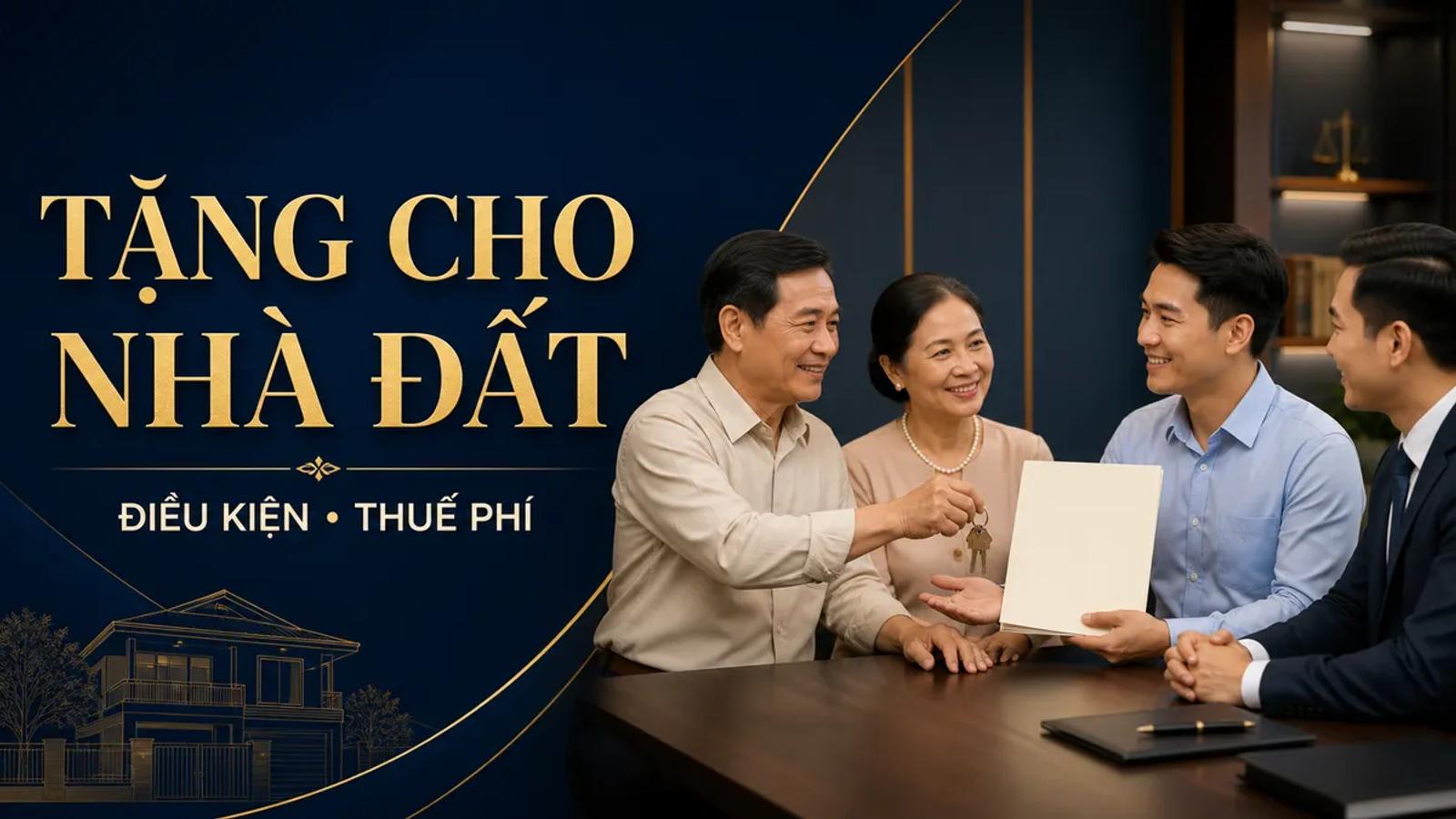 Tặng Cho Nhà Đất: Điều Kiện, Hồ Sơ, Thuế Phí Và Dịch Vụ Thực Hiện