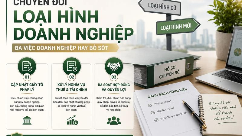 Chuyển Đổi Loại Hình Doanh Nghiệp: Ba Việc Doanh Nghiệp Hay Bỏ Sót