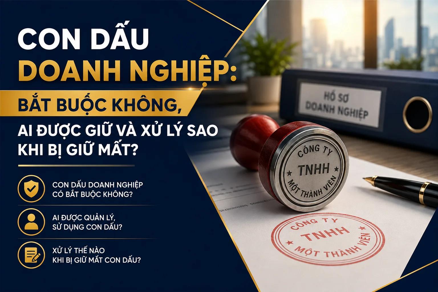 Con Dấu Doanh Nghiệp: Bắt Buộc Không, Ai Được Giữ Và Xử Lý Sao Khi Bị Giữ Mất