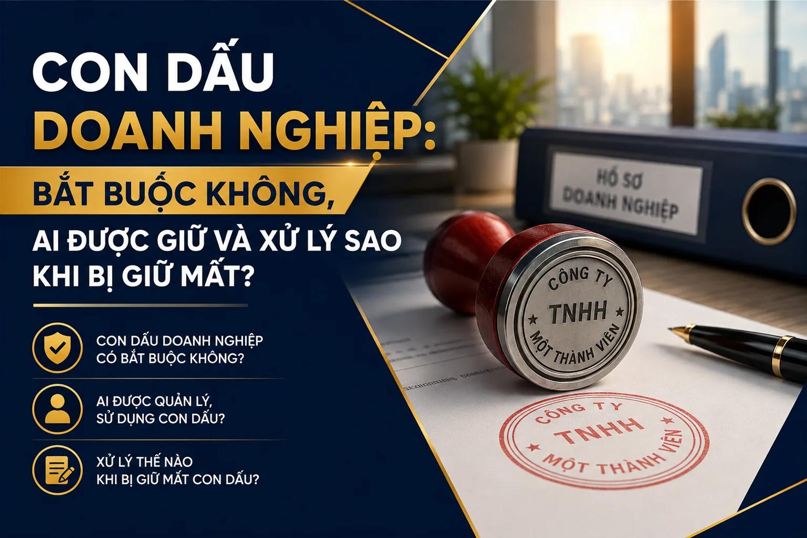 Con Dấu Doanh Nghiệp: Bắt Buộc Không, Ai Được Giữ Và Xử Lý Sao Khi Bị Giữ Mất