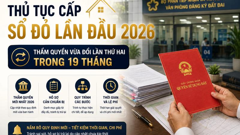 Thủ Tục Cấp Sổ Đỏ Lần Đầu 2026: Thẩm Quyền Vừa Đổi Lần Thứ Hai Trong 19 Tháng
