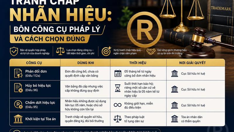 Tranh Chấp Nhãn Hiệu: Bốn Công Cụ Pháp Lý Và Cách Chọn Đúng