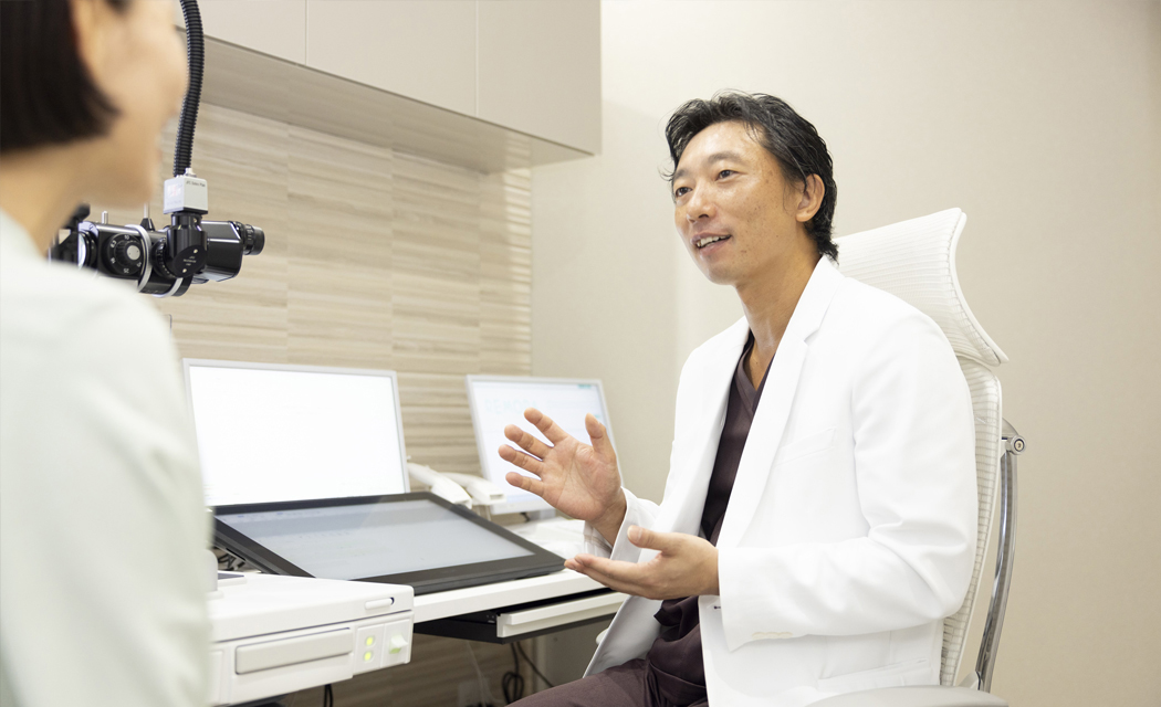 相模原眼科での精密検査・機器確認の様子