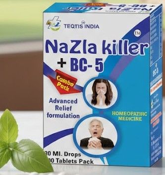 Nazla Killer Drops + BC5 Combo Pack — नज़ला साइनस का इलाज में सहायक होम्योपैथिक दवा, M. Bhattacharyya & Co. (Since 1889) द्वारा निर्मित