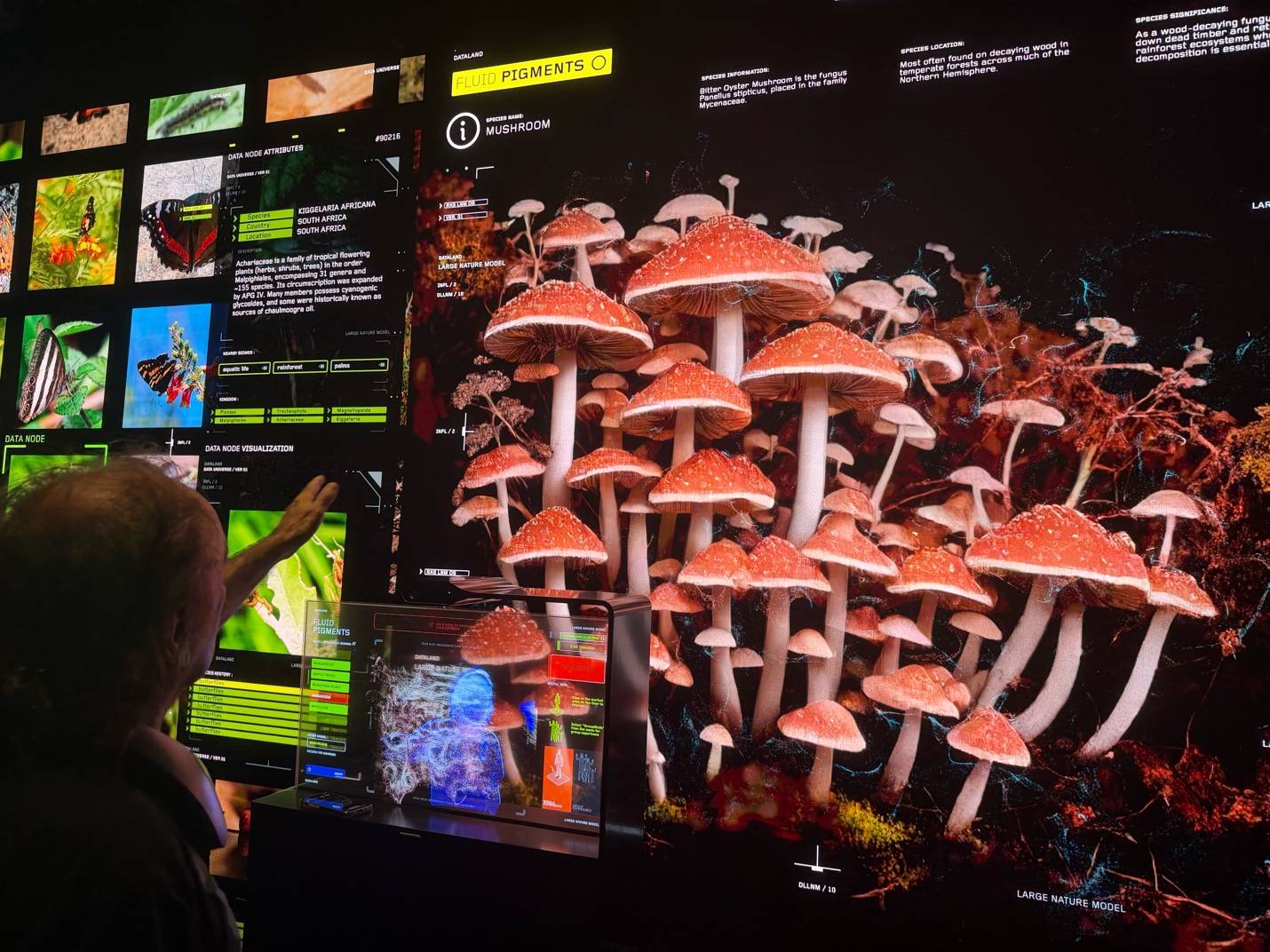 Interactive touchscreen interface in Dataland’s Latent Room