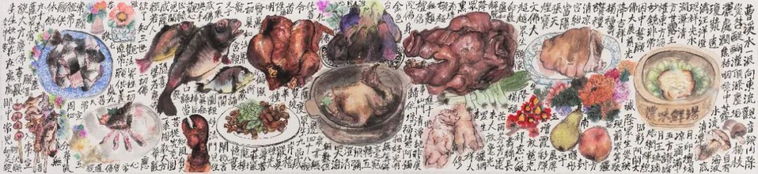 李津新展广东开幕：画美食30年，烟火气十足 图片 24