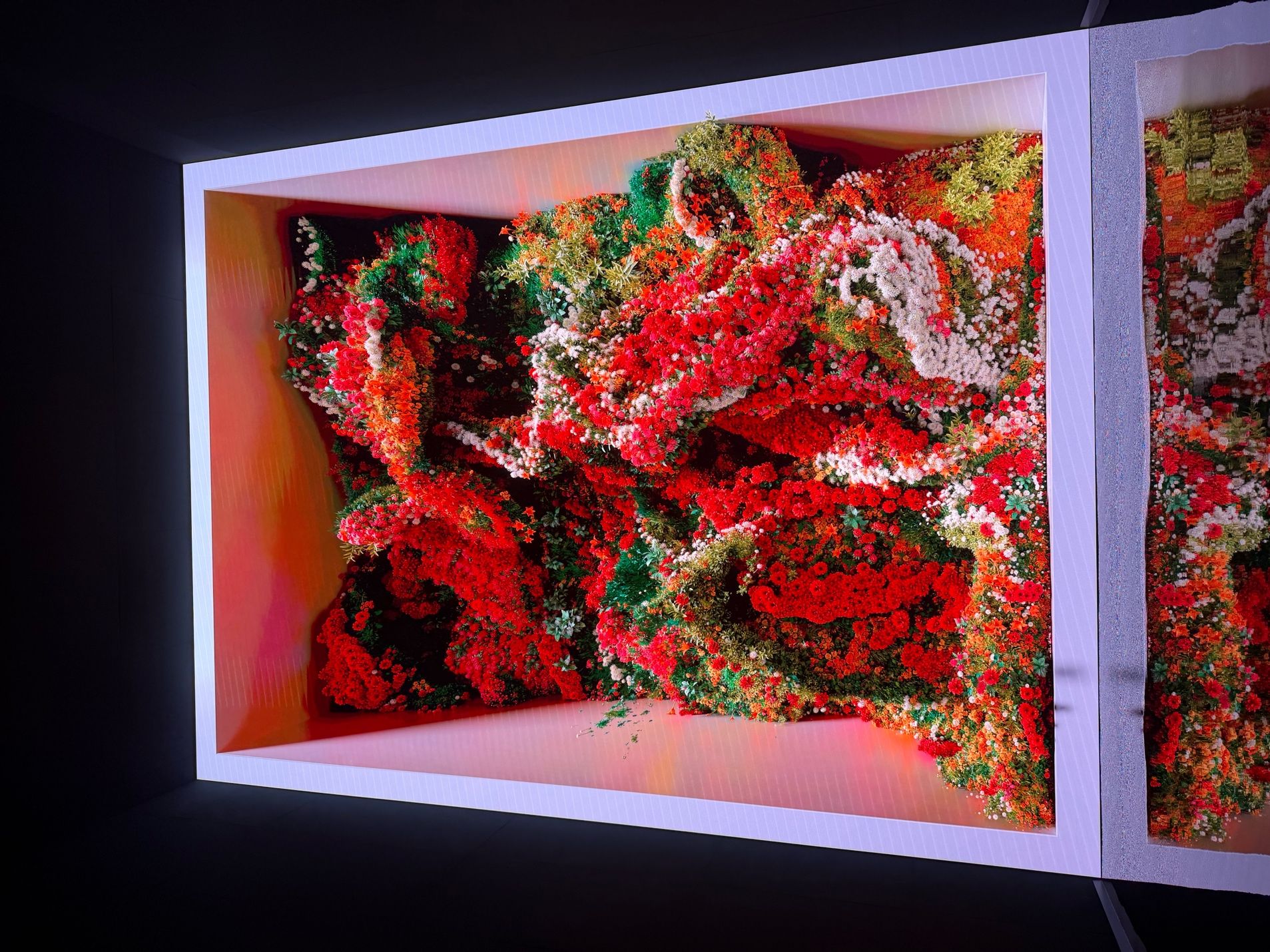 Floral imagery driven by visitor biometric data in The Sanctuary