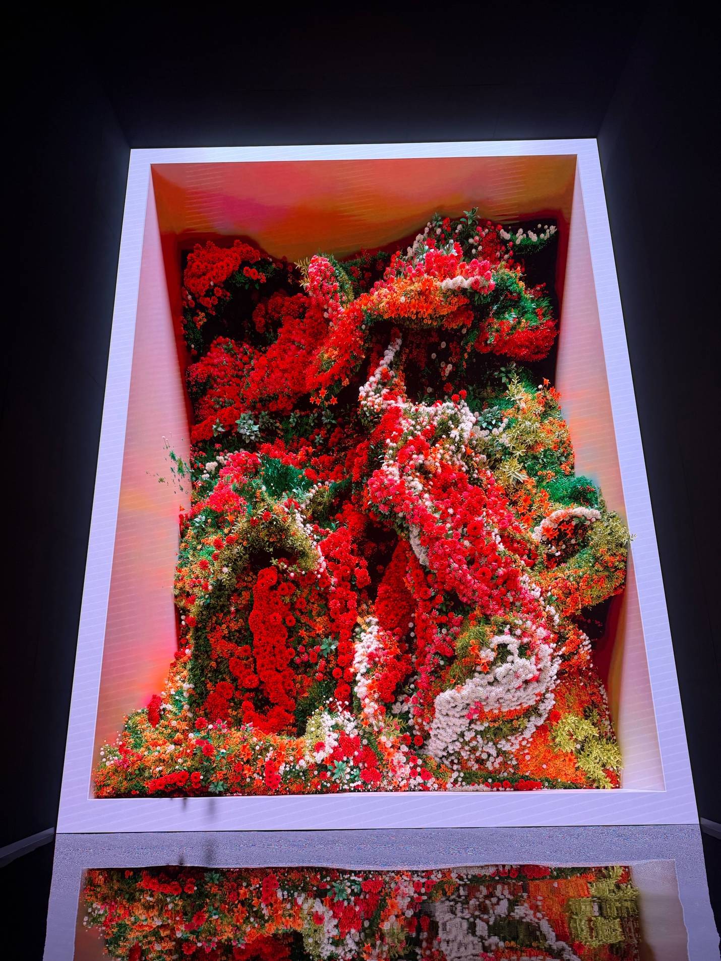 Floral imagery driven by visitor biometric data in The Sanctuary